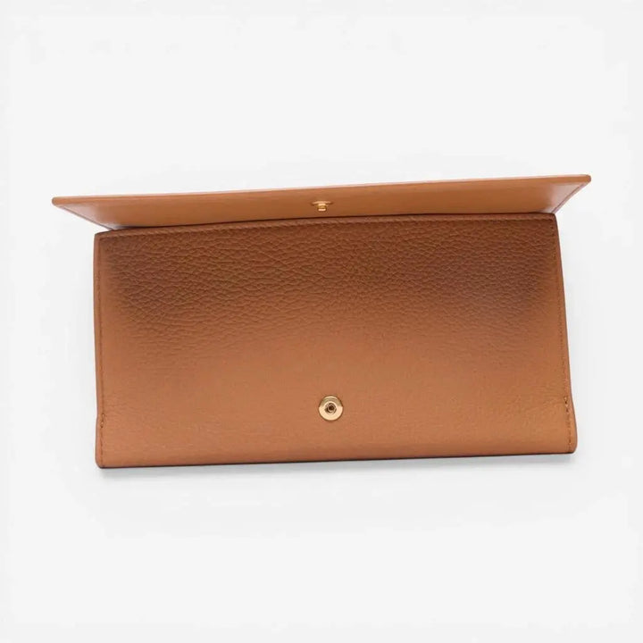 Bottega Veneta Light Brown Leather Bi-fold Flap Women&
