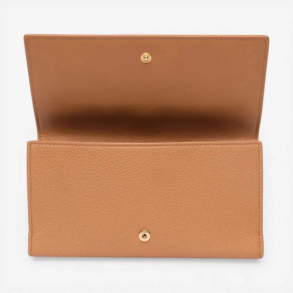 Bottega Veneta Light Brown Leather Bi-fold Flap Women&