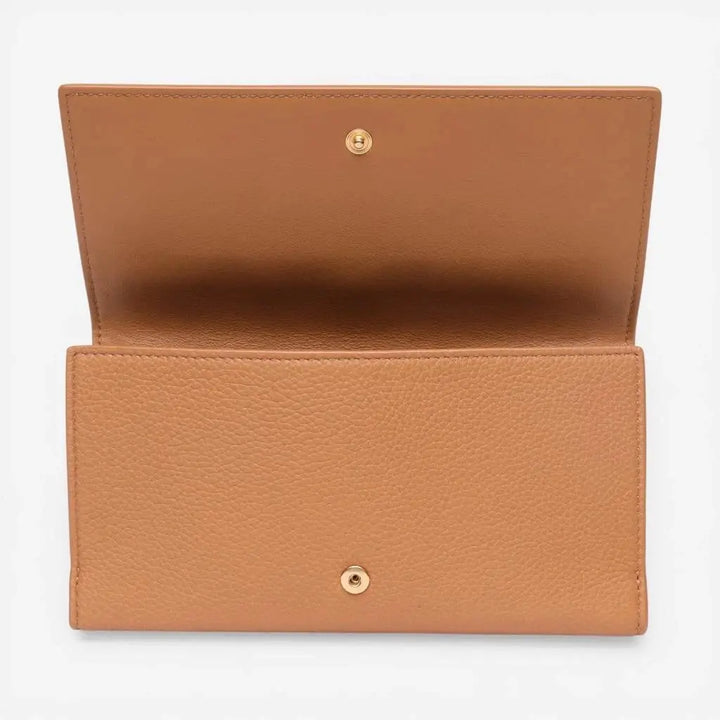 Bottega Veneta Light Brown Leather Bi-fold Flap Women&