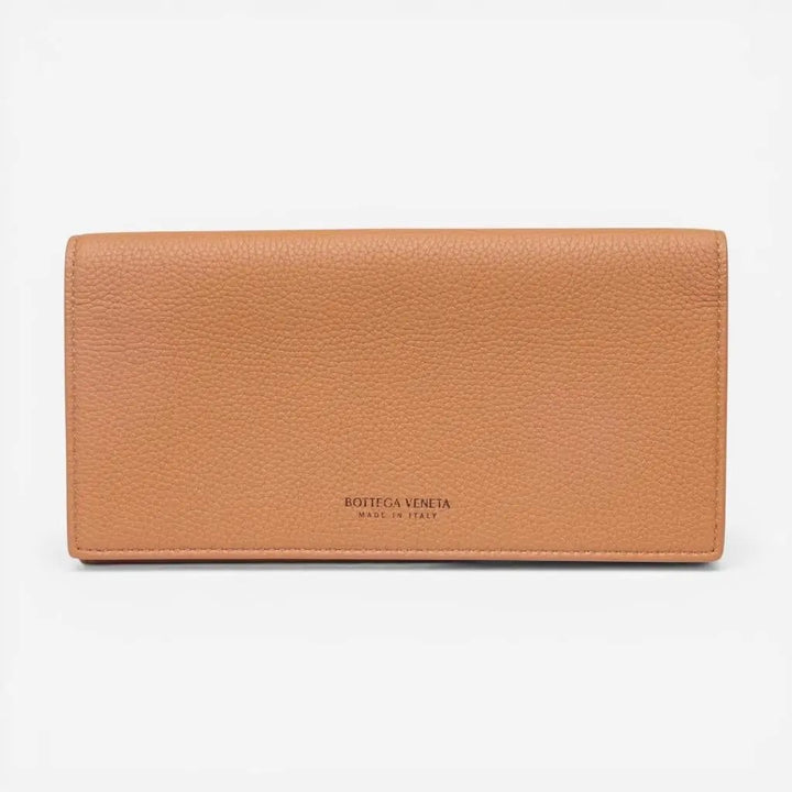 Bottega Veneta Light Brown Leather Bi-fold Flap Women&
