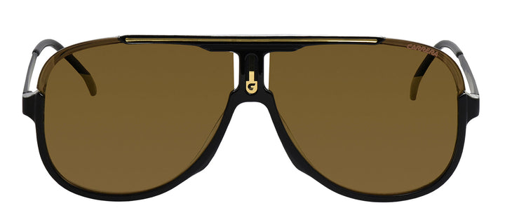 Carrera CA CARRERA1059/S R60 Pilot Plastic Black Brown Sunglasses with Gold Polarized Lens