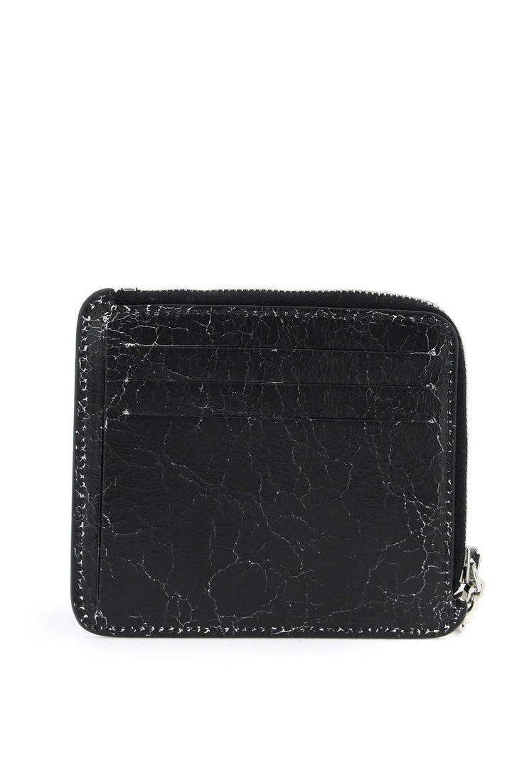 Acne Studios Cracked Leather Wallet With Distressed