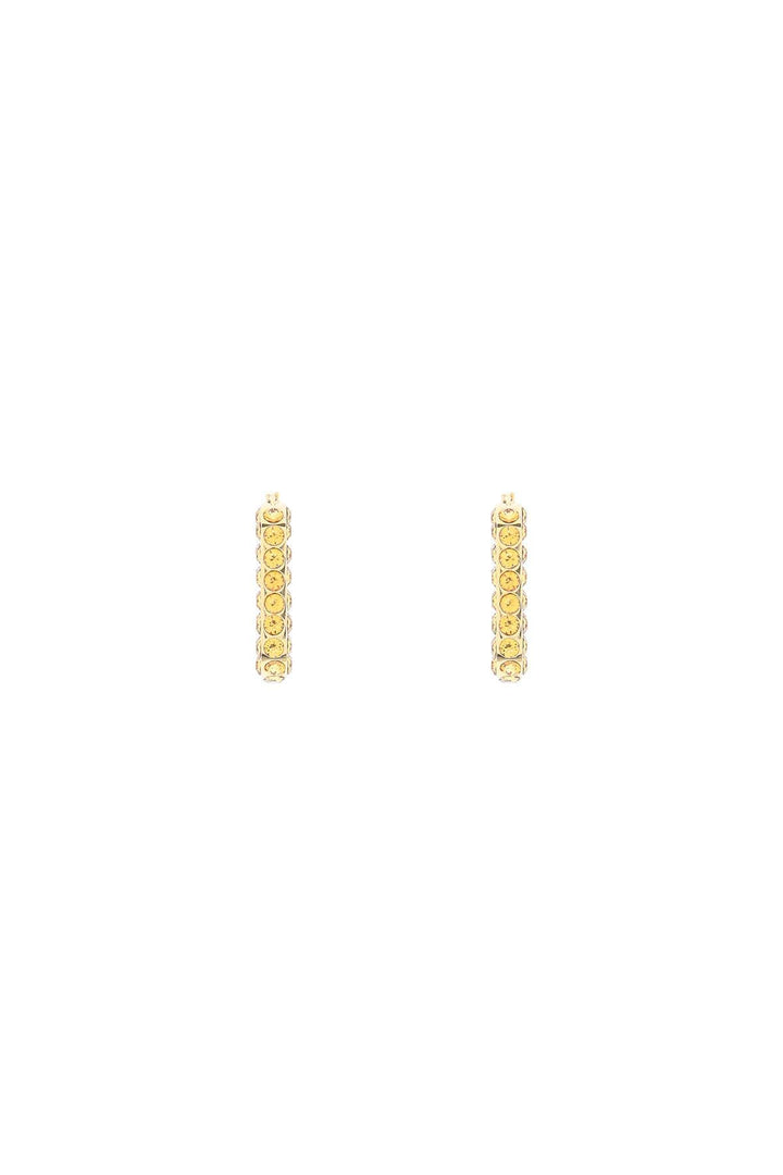 Amina Muaddi Charlotte Earrings With Crystals