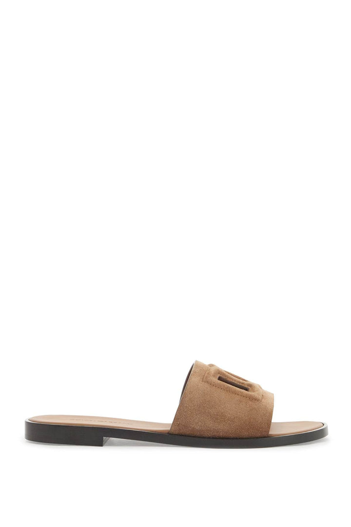 Dolce & Gabbana "dg Logo Suede Slides For Stylish