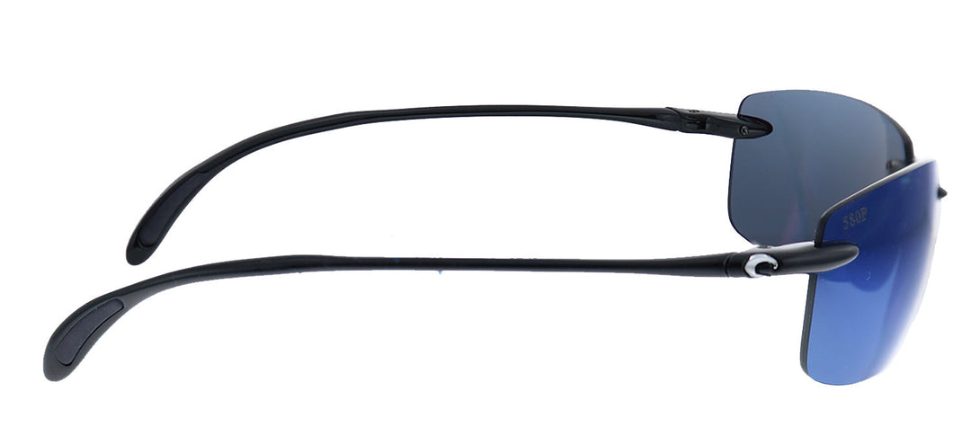 Costa Del Mar BALLAST 9071 907105 Rectangle Plastic Black Sunglasses with Blue Mirror Lens