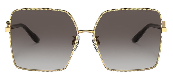 Dolce & Gabbana DG 2279 02/8G Square Metal Gold Sunglasses with Grey Gradient Lens