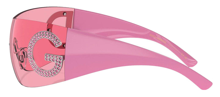 DOLCE & GABBANA DG 2298B 05/84 Pillow Pink Metal Sunglasses with Pink Lens