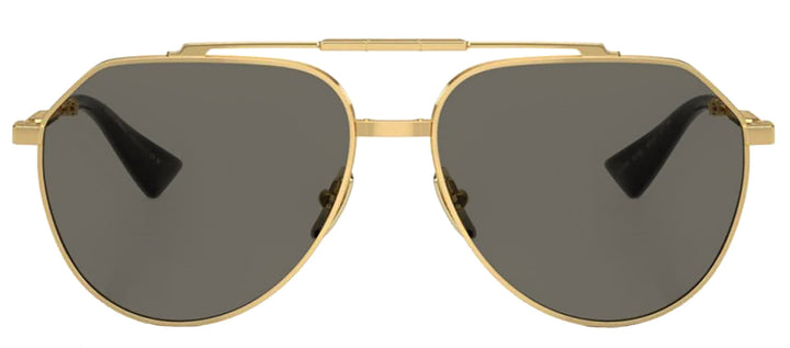 DOLCE & GABBANA DG 2302 02/R5 Pilot Gold Metal Sunglasses with Grey Lens