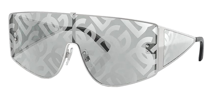 DOLCE & GABBANA DG 2305 05/AL Rectangle Silver Metal Sunglasses with Silver Lens