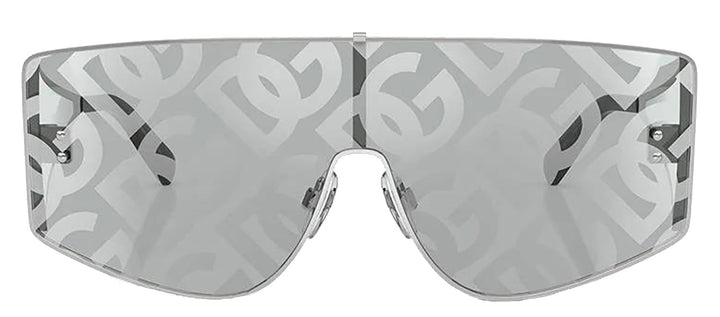 DOLCE & GABBANA DG 2305 05/AL Rectangle Silver Metal Sunglasses with Silver Lens