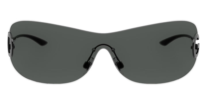 DOLCE & GABBANA DG 2308 01/87 Butterfly Black Metal Sunglasses with Dark Grey Lens