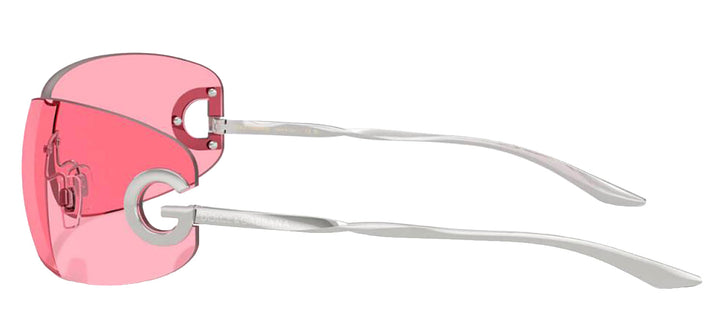 DOLCE & GABBANA DG 2308 05/84 Butterfly Silver Metal Sunglasses with Pink Lens