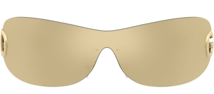 DOLCE & GABBANA DG 2308 12246E Butterfly Matte Gold Metal Sunglasses with Light Brown Mirror Gold Lens