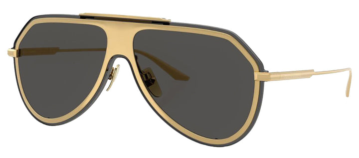DOLCE & GABBANA DG 2309 02/87 Pilot Gold Metal Sunglasses with Dark Grey Lens