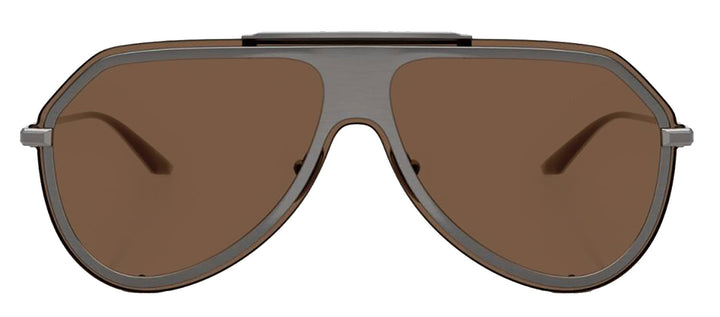 DOLCE & GABBANA DG 2309 135273 Pilot Brushed Bronze Metal Sunglasses with Brown Lens