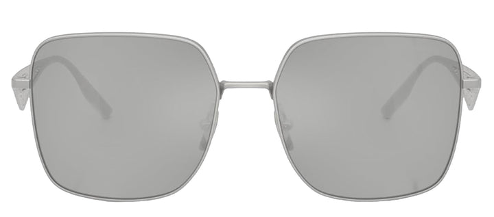 DOLCE & GABBANA DG 2310 13648V Square Matte Silver Metal Sunglasses with Clear Mirror Silver Lens