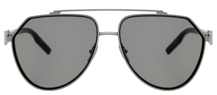 DOLCE & GABBANA DG 2315 04/1 Pilot Gunmetal Metal Sunglasses with Grey Lens