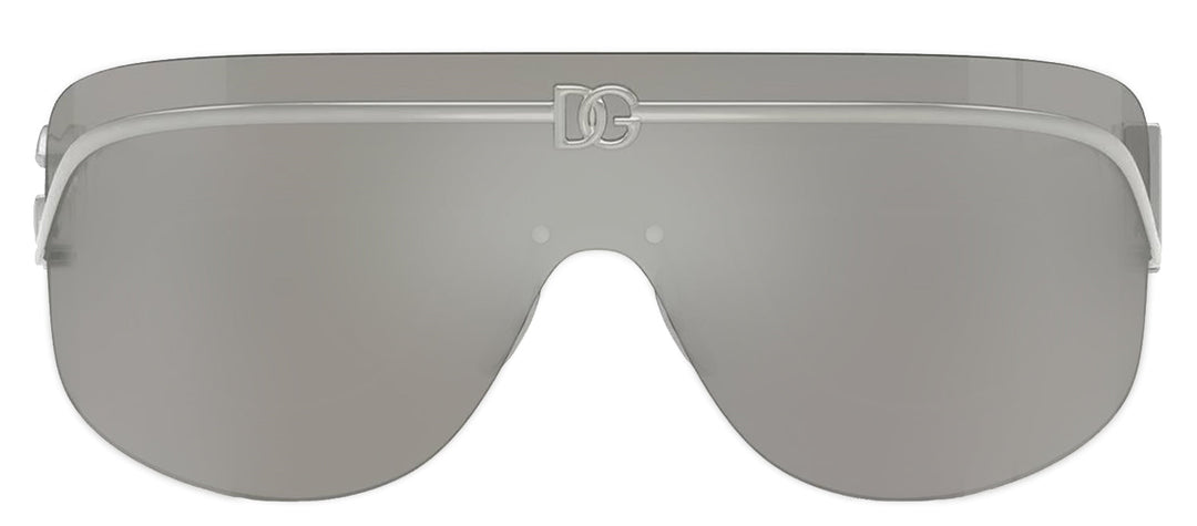 DOLCE & GABBANA DG 2320 05/6G Pillow Silver Metal Sunglasses with Grey Mirror Silver Lens