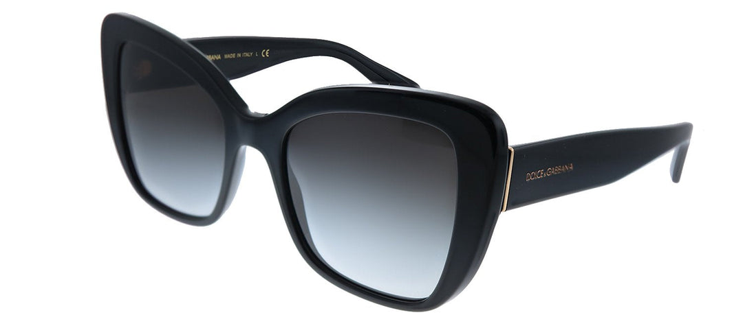 Dolce & Gabbana DG 4348 501/8G Butterfly Plastic Black Sunglasses with Grey Gradient Lens