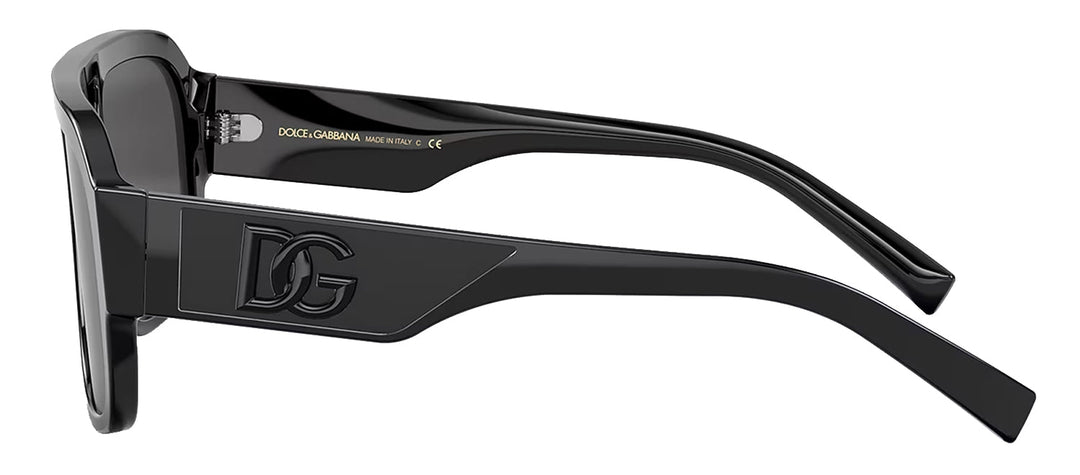 Dolce & Gabbana DG 4403 501/87 Aviator Plastic Black Sunglasses with Grey Lens