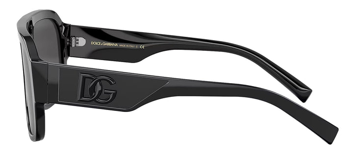 Dolce & Gabbana DG 4403 501/87 Aviator Plastic Black Sunglasses with Grey Lens