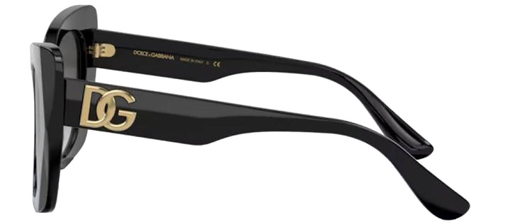 DOLCE & GABBANA DG 4405F 501/8G Butterfly Black Acetate Sunglasses with Grey Gradient Lens