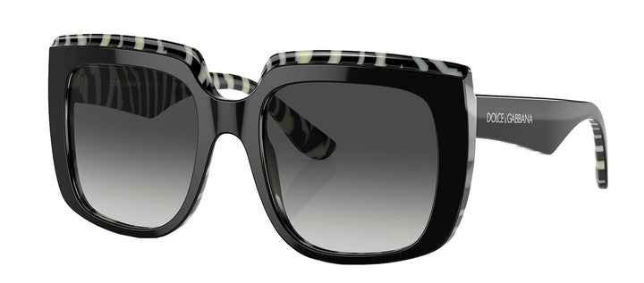 Dolce & Gabbana DG 4414 33728G Square Plastic Black Sunglasses with Grey Gradient Lens