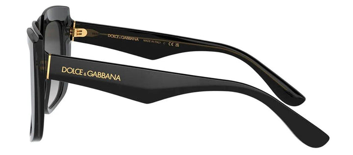 Dolce & Gabbana DG 4414 501/8G Square Plastic Black Sunglasses with Grey Gradient Lens