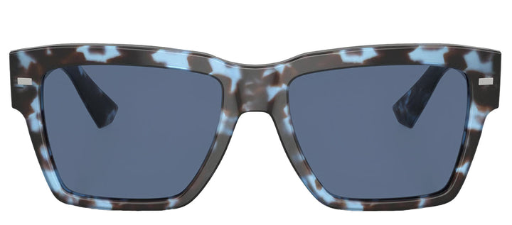 DOLCE & GABBANA DG 4431F 339280 Square Havana Blue Acetate Sunglasses with Dark Blue Lens