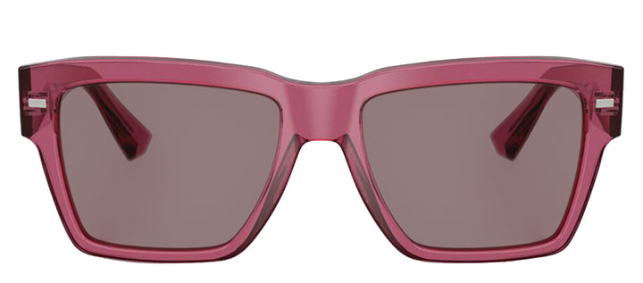 DOLCE & GABBANA DG 4431 32117N Square Transparent Bordeaux Acetate Sunglasses with Dark Purple Lens