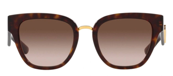 DOLCE & GABBANA DG 4437F 502/13 Butterfly Havana Acetate Sunglasses with Gradient Brown Lens