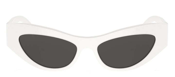 Dolce & Gabbana DG 4450 331287 Cat Eye Acetate White Sunglasses with Dark Grey Lens