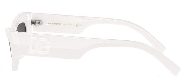 Dolce & Gabbana DG 4450 331287 Cat Eye Acetate White Sunglasses with Dark Grey Lens