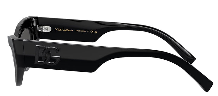 Dolce & Gabbana DG 4450 501/87 Cat-Eye Plastic Black Sunglasses with Grey Lens