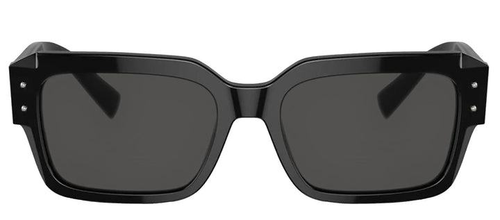 DOLCE & GABBANA DG 4460F 501/87 Square Black Acetate Sunglasses with Dark Grey Lens
