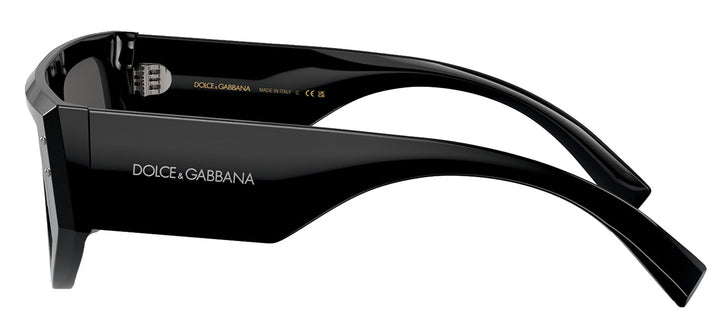 Dolce & Gabbana DG 4461 501/87 Rectangle Acetate Black Sunglasses with Dark Grey Solid Color Lens