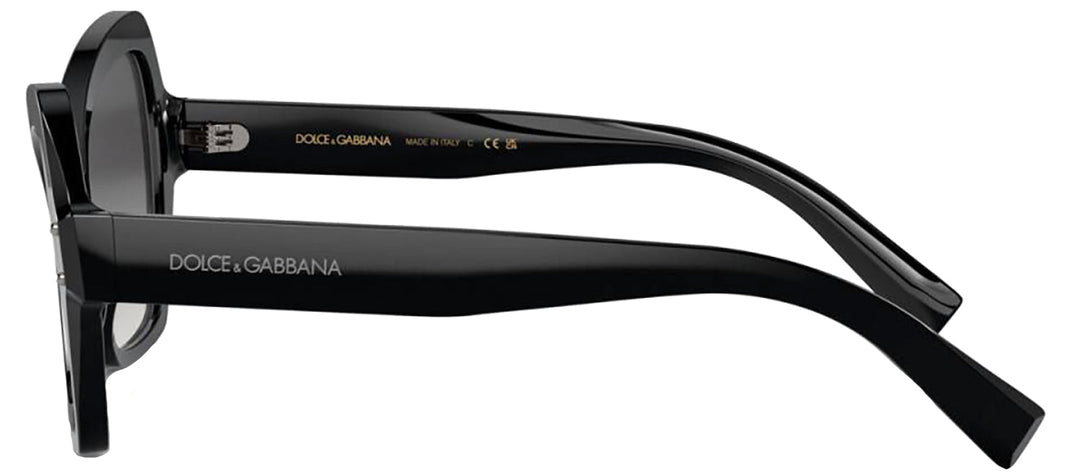 DOLCE & GABBANA DG 4463F 501/8G Butterfly Black Acetate Sunglasses with Grey Gradient Lens