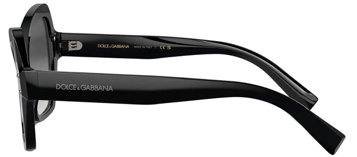 DOLCE & GABBANA DG 4463F 501/8G Butterfly Black Acetate Sunglasses with Grey Gradient Lens