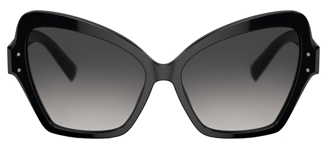 DOLCE & GABBANA DG 4463 501/8G Butterfly Black Acetate Sunglasses with Grey Gradient Lens