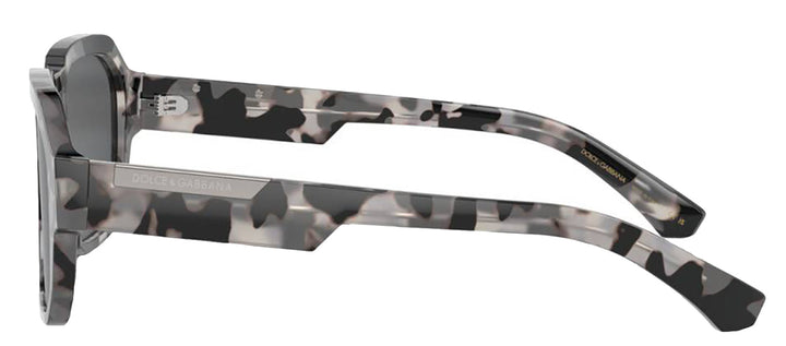 DOLCE & GABBANA DG 4464 343587 Pilot Havana Grey Acetate Sunglasses with Dark Grey Lens