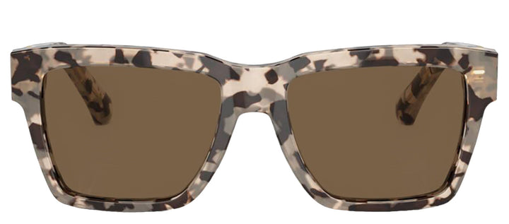 DOLCE & GABBANA DG 4465F 343473 Pilot Havana Beige Acetate Sunglasses with Dark Brown Lens