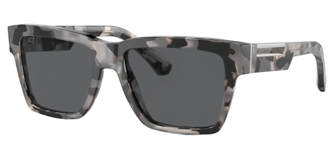 DOLCE & GABBANA DG 4465 343587 Pilot Havana Grey Acetate Sunglasses with Dark Grey Lens