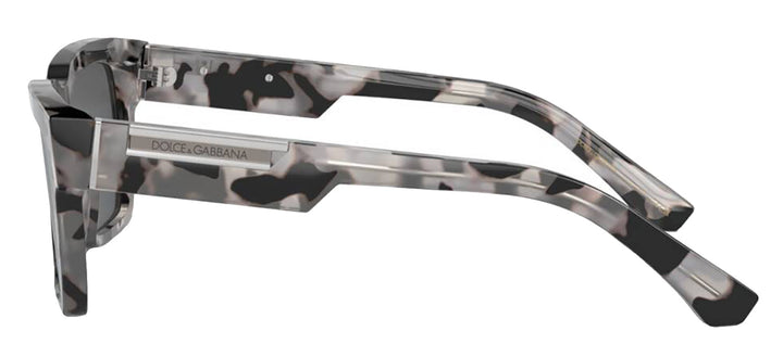 DOLCE & GABBANA DG 4465 343587 Pilot Havana Grey Acetate Sunglasses with Dark Grey Lens