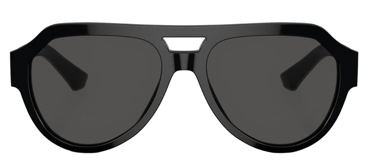 DOLCE & GABBANA DG 4466F 501/87 Square Black Acetate Sunglasses with Dark Grey Lens