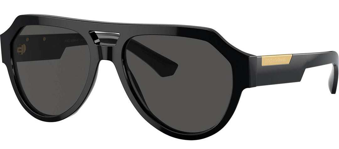 DOLCE & GABBANA DG 4466 501/87 Square Black Acetate Sunglasses with Dark Grey Lens by DOLCE & GABBANA outlet now on sale