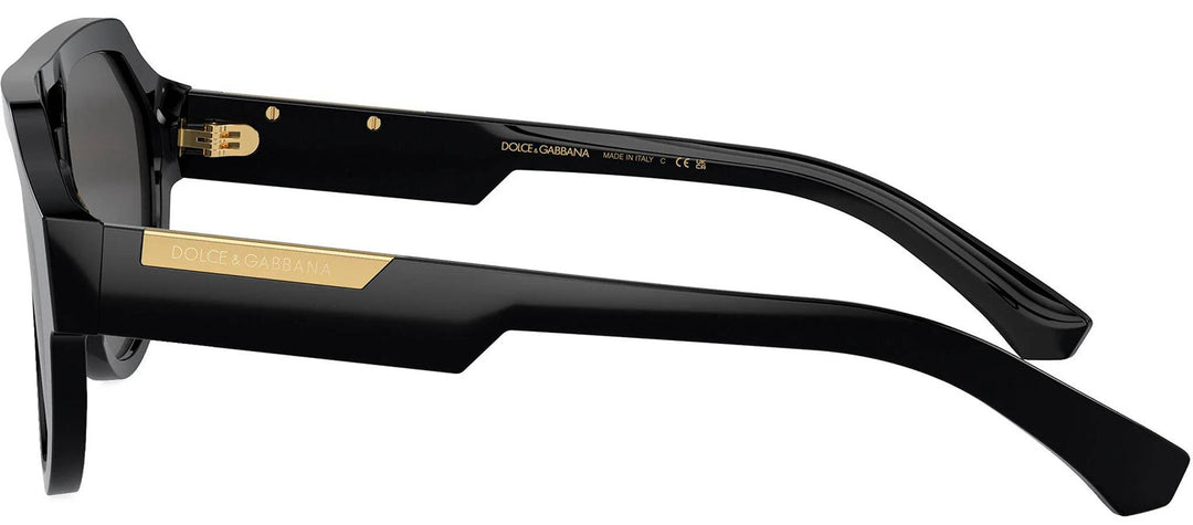 DOLCE & GABBANA DG 4466 501/87 Square Black Acetate Sunglasses with Dark Grey Lens by DOLCE & GABBANA outlet now on sale