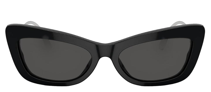 DOLCE & GABBANA DG 4467B 501/87 Cat Eye Black Acetate Sunglasses with Dark Grey Lens