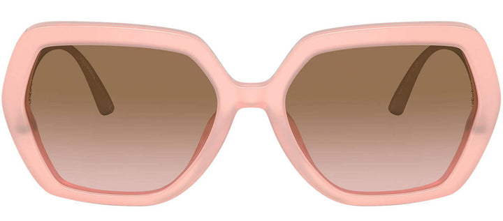 DOLCE & GABBANA DG 4468BF 343611 Irregular Opal Rose Acetate Sunglasses with Pink Gradient Grey Lens