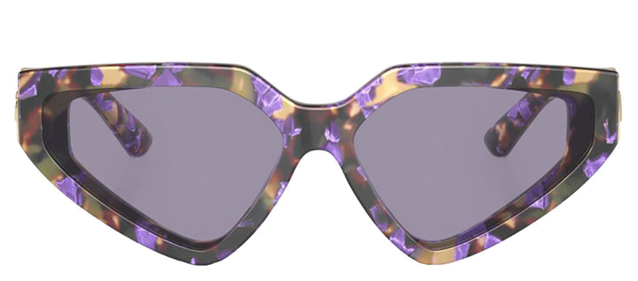 DOLCE & GABBANA DG 4469F 3439/1 Butterfly Havana Blue Pearl Acetate Sunglasses with Grey Lens