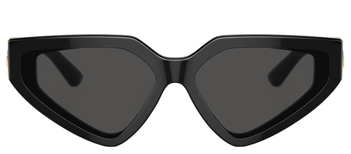 DOLCE & GABBANA DG 4469F 501/87 Butterfly Black Acetate Sunglasses with Dark Grey Lens